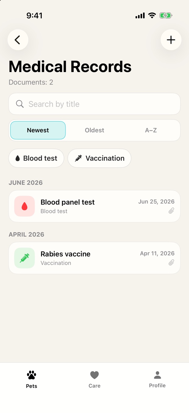 MrPet Medical Records